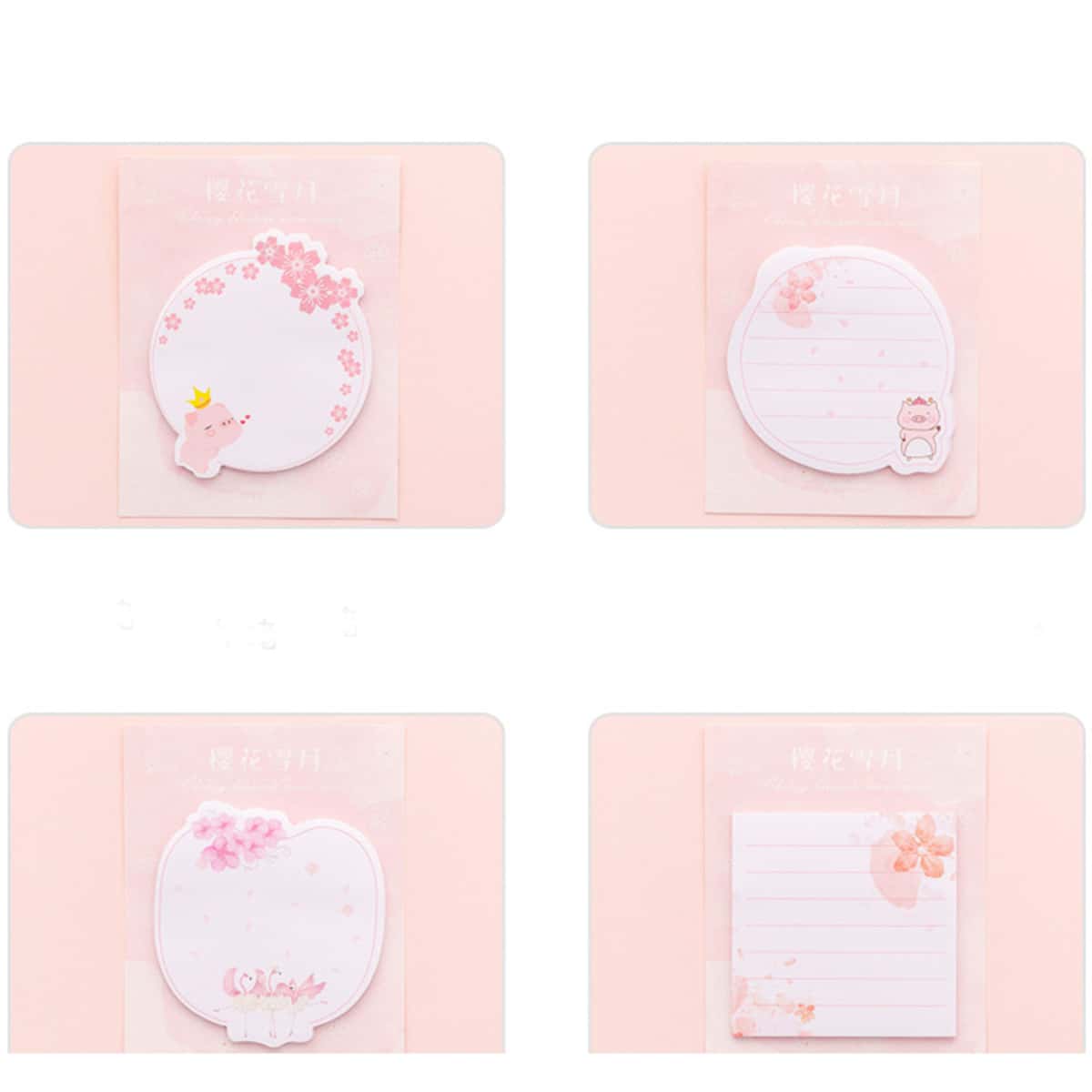 

4pack Floral Sticky Note, Multicolor