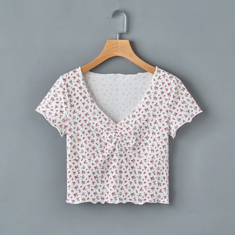 

Ditsy Floral Ruched Tee, Multicolor