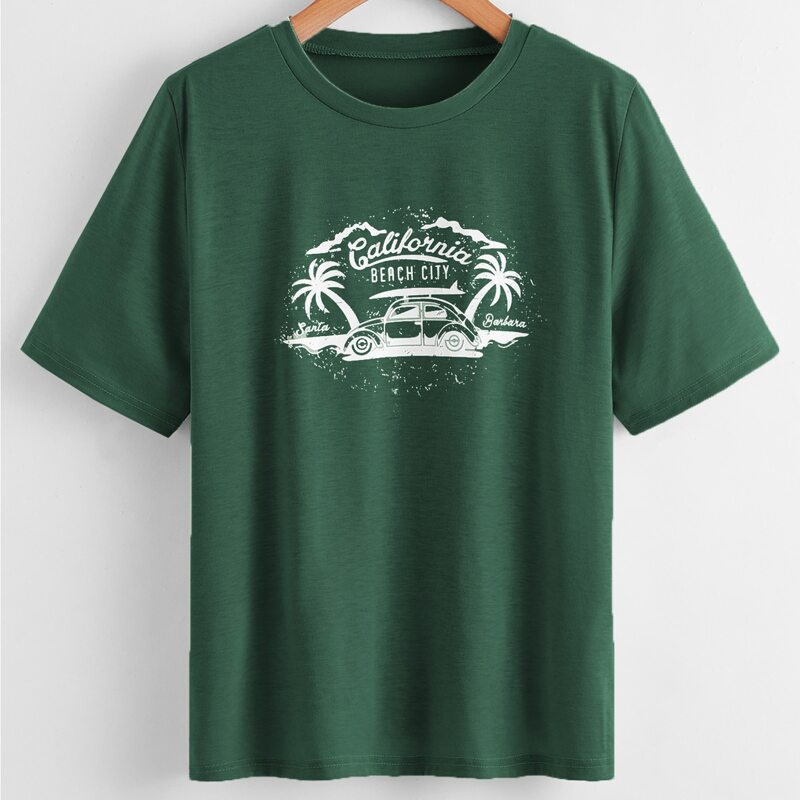 

Car Graphic Tee, Dark green