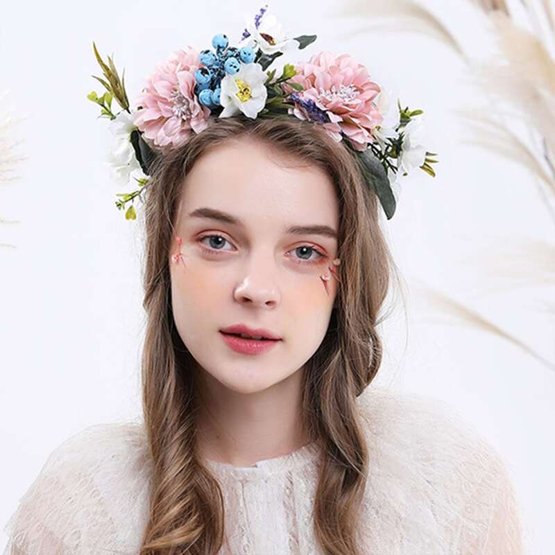 

Flower Garland Headband, Multicolor