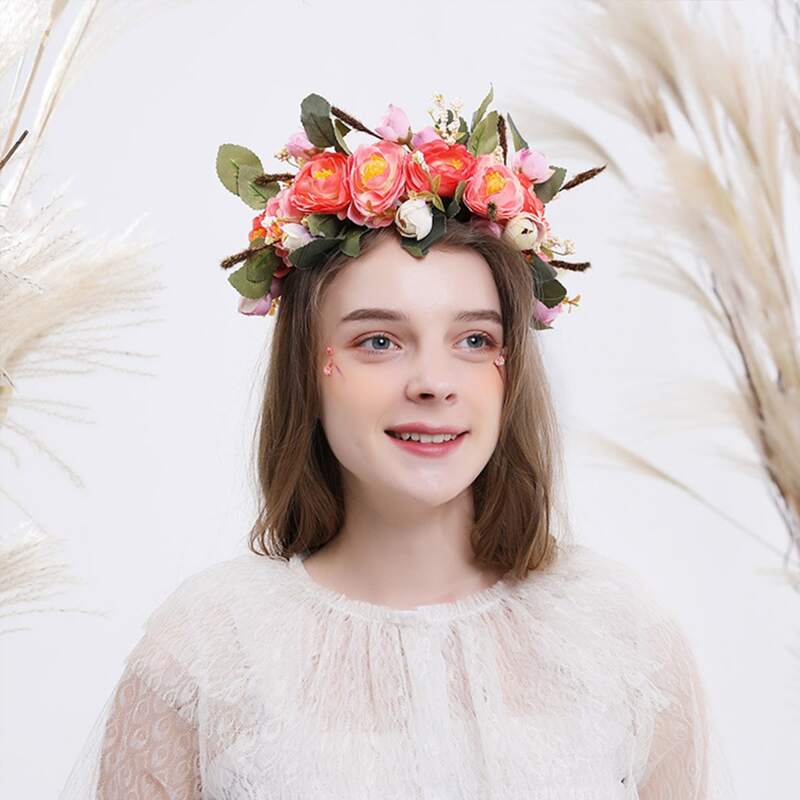 

Rose Crown Garland Headband, Multicolor
