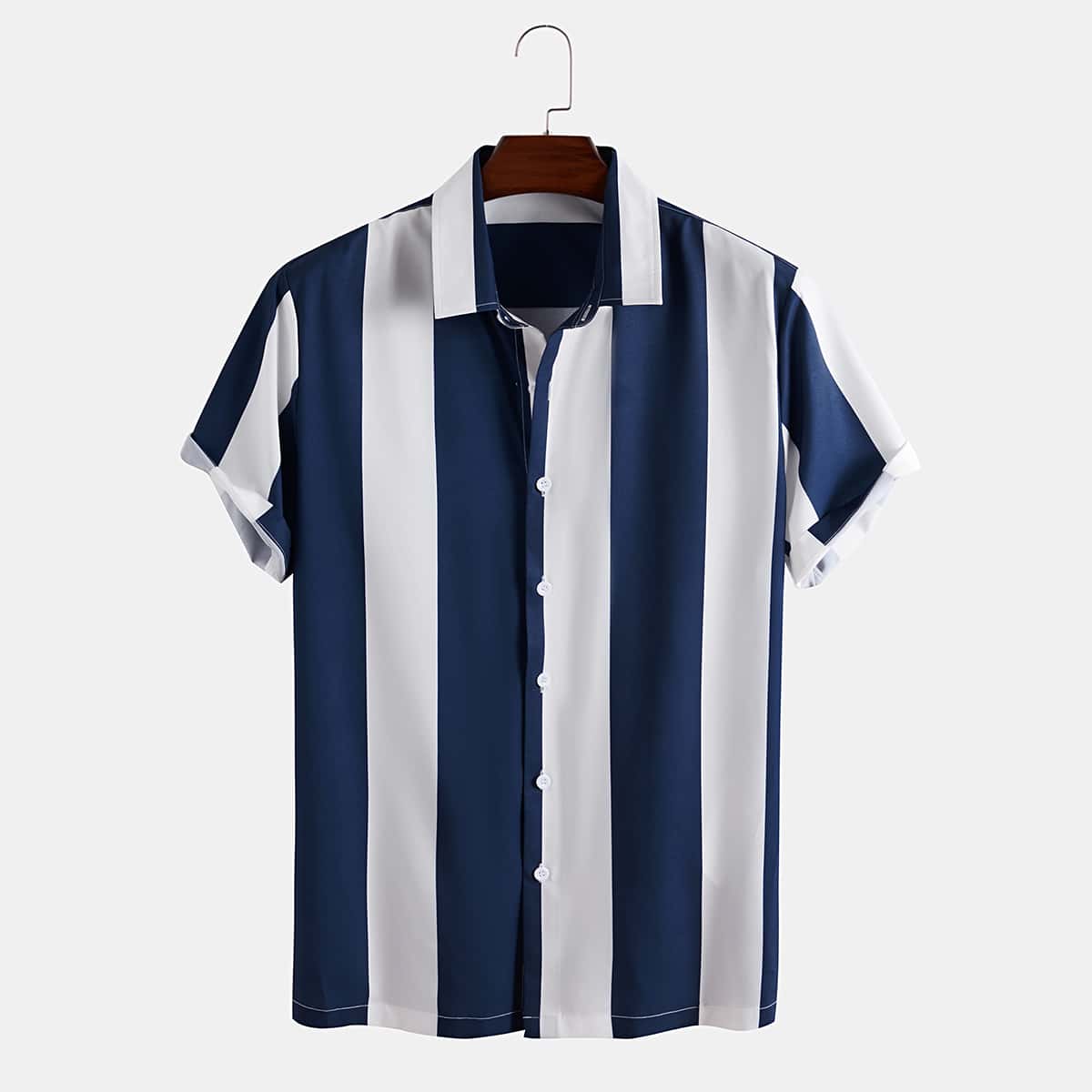 

Guys Striped Shirt, Blue and white