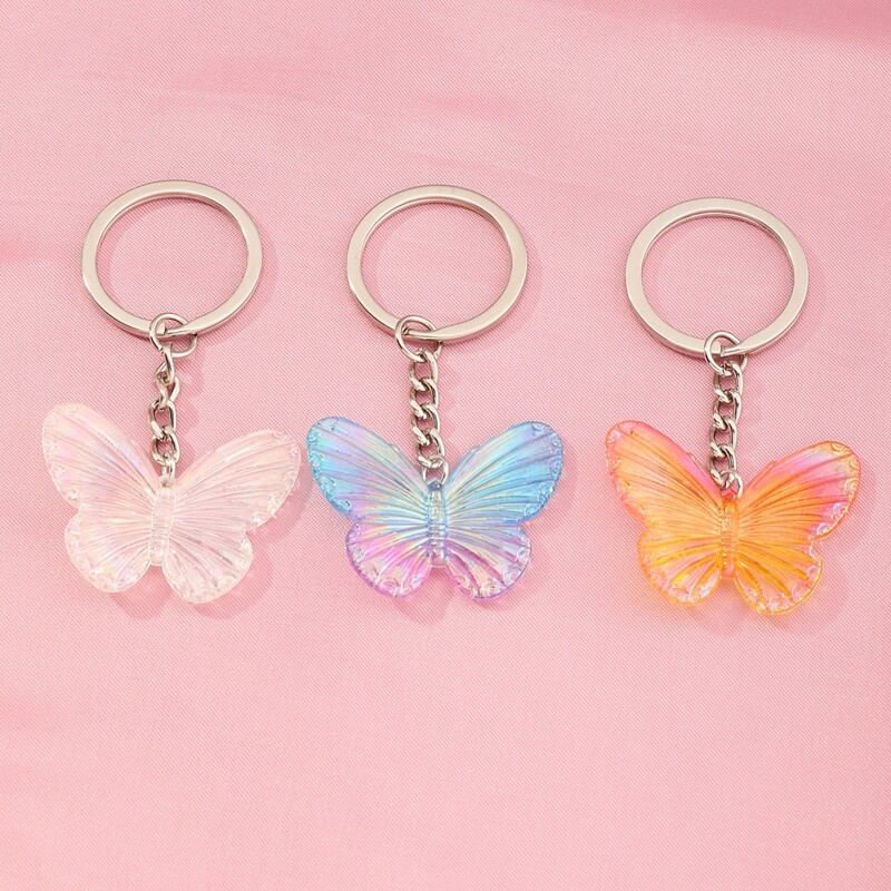 

3pcs Butterfly Keychain, Multicolor