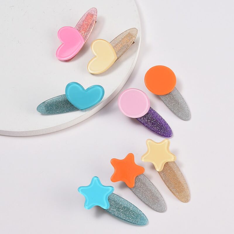 

Random Geometric Glitter Hair Clip 3pcs, Multicolor