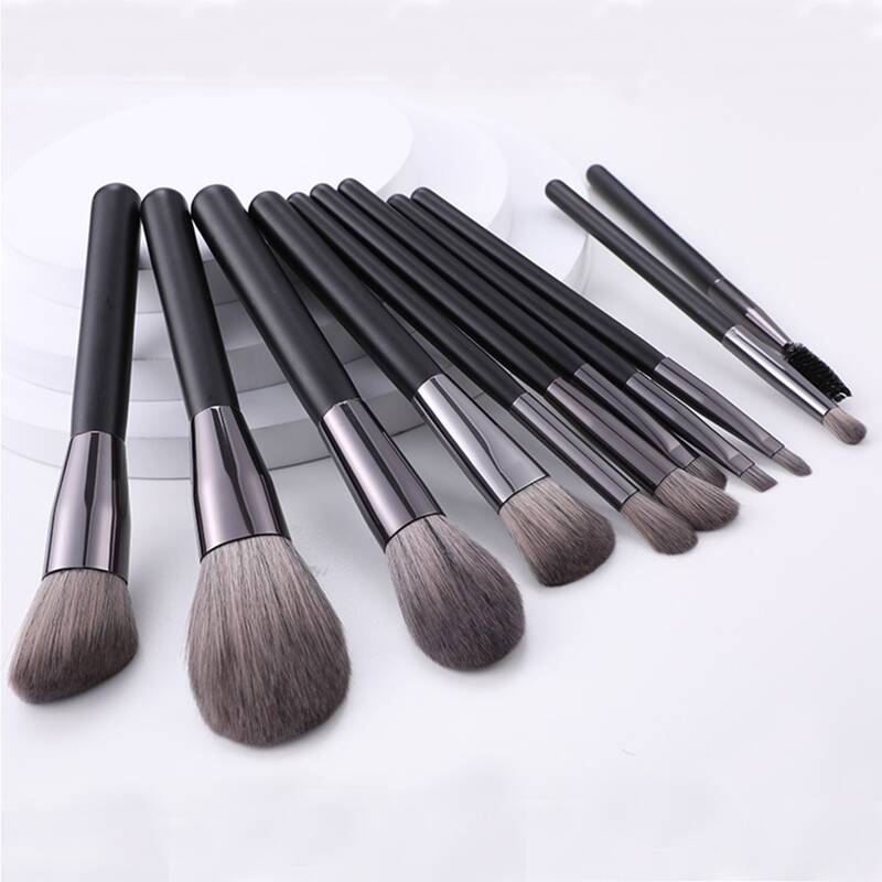 

11pcs Soft Makeup Brush Set, Black