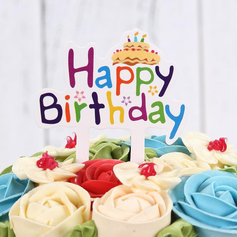 

50pcs Birthday Cake Topper, Multicolor
