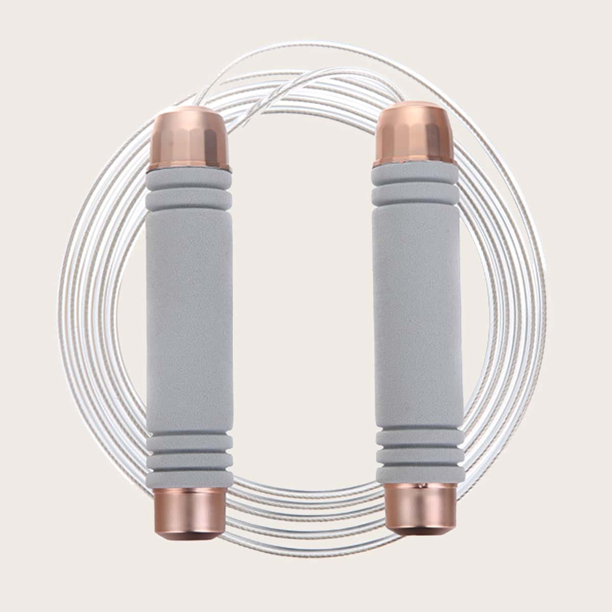 

1pc Two Tone Handle Skipping Rope, Grey