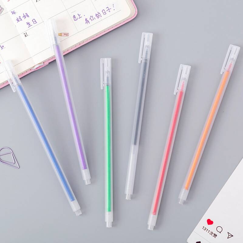 

6pcs Multicolor Gel Pen, Black