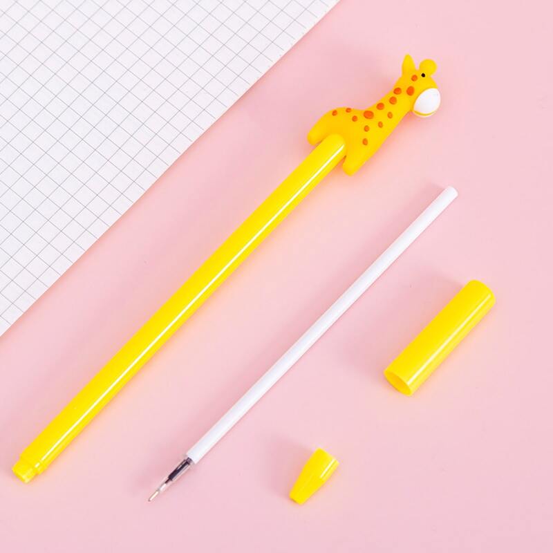 

3pcs Cartoon Animal Gel Pen, Black