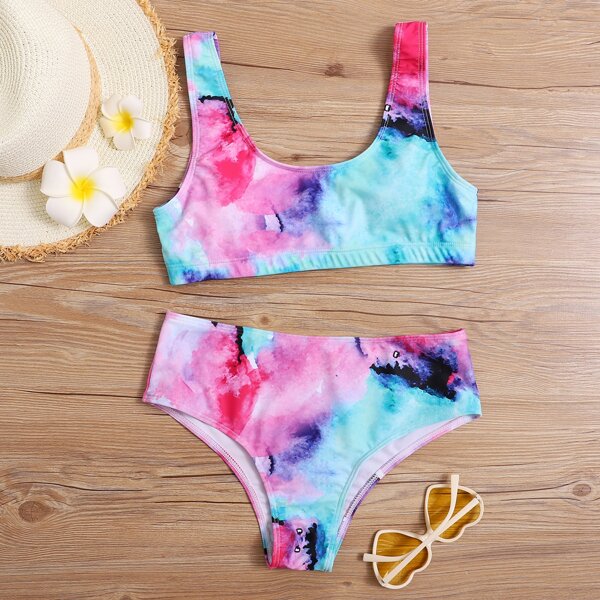 

Tie Dye Bikini Swimsuit, Multicolor