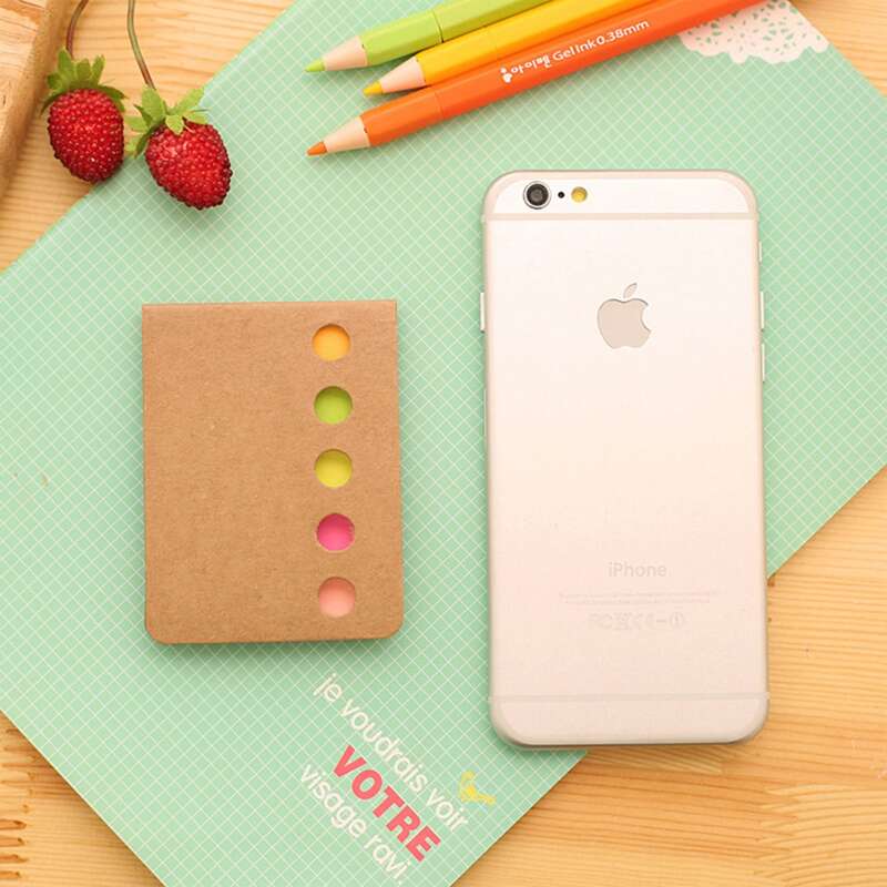 

1pc Simple Sticky Note, Multicolor