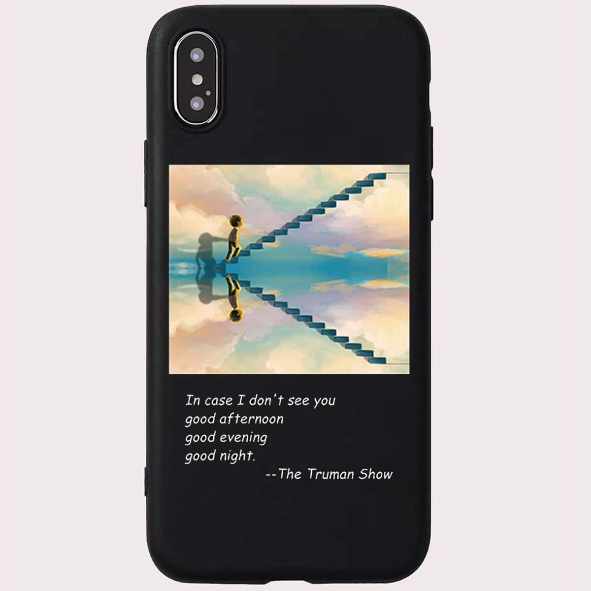 

1pc Slogan Graphic iPhone Case, Multicolor