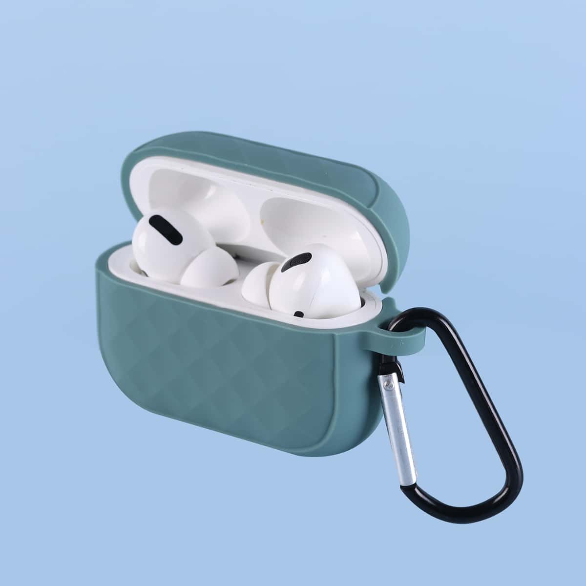 

1pc Solid AirPods Pro Case, Green