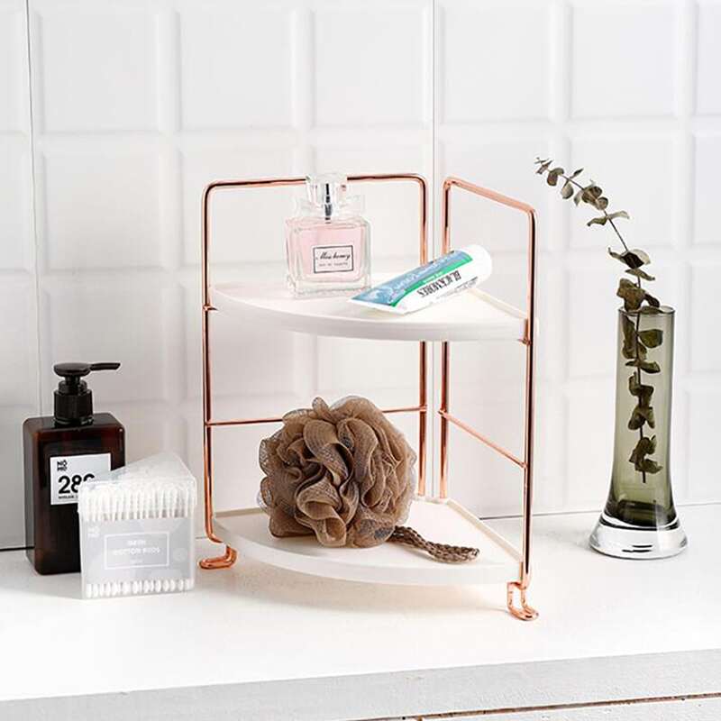 

1pc Double Layer Storage Rack, Multicolor