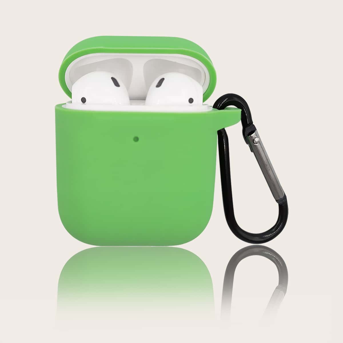 

1pc Solid AirPods Case, Green