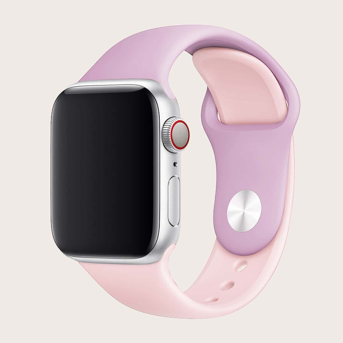 

1pc Two Tone Silicone iWatch Band, Multicolor