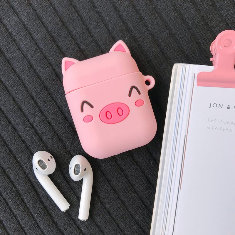 

Cartoon Pig AirPods Case, Baby pink pastel
