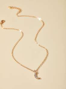 Collar con diamante de imitación - Amarillo Oro - Ver 3