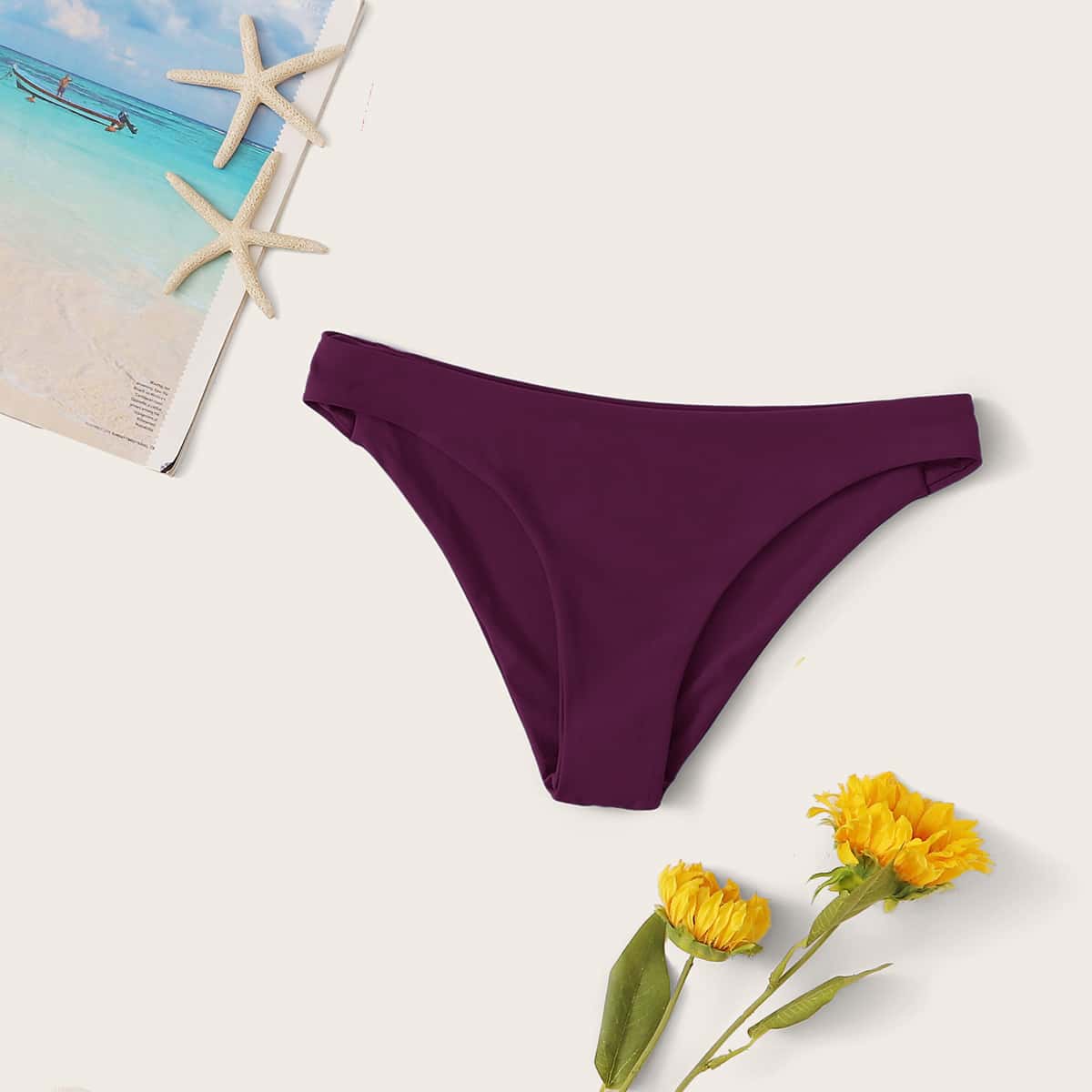 

Solid bikini Panty, Maroon