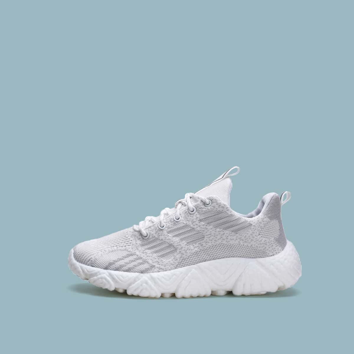 

Guys Lace-up Front Knit Sneakers, Grey