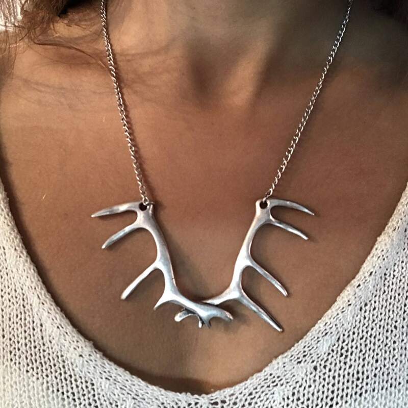 

Animal Skeleton Pendant Necklace, Silver