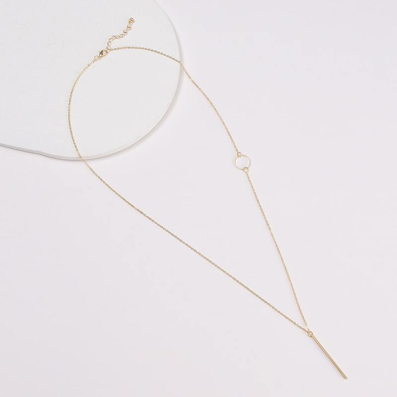 

Bar Pendant Necklace, Gold