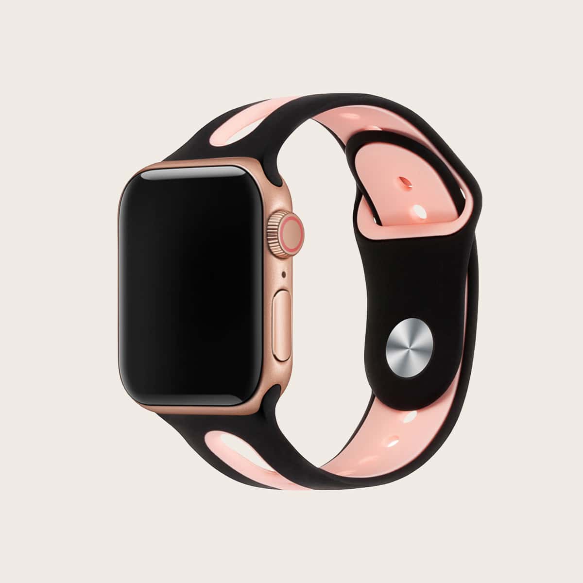 

1pc Two Tone Silicone iWatch Band, Multicolor