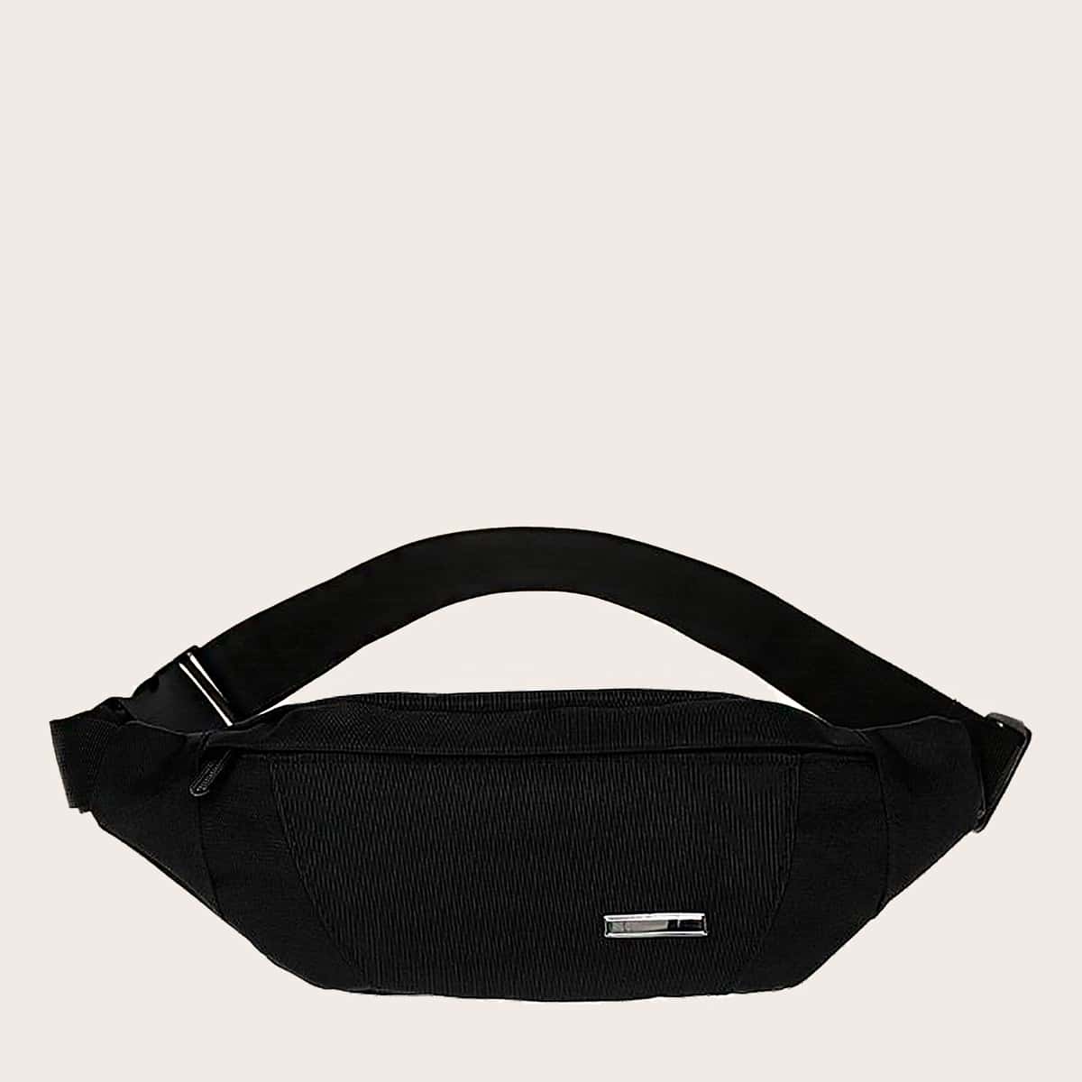 

Guys Minimalist Fanny Pack, Black