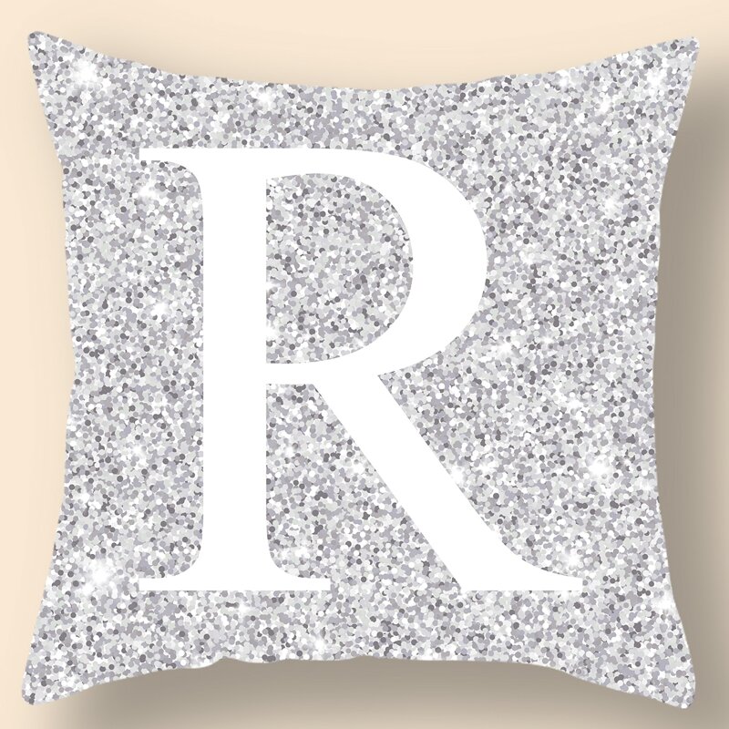 

1pc Letter Graphic Cushion Cover Without Filler, Multicolor