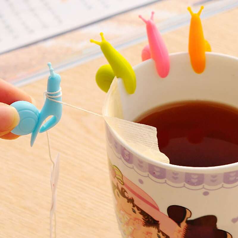 

1pc Snail Shaped Random Tea Bag Holder, Multicolor