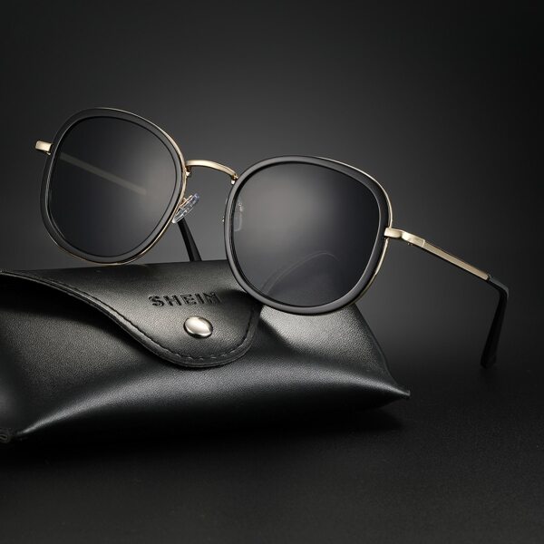 

Men Metal Frame Sunglasses, Black