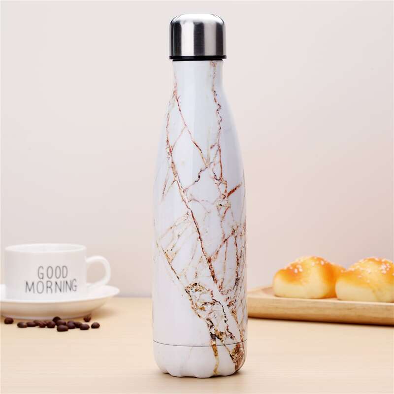 

1pc Marble Pattern Vacuum Cup, Multicolor