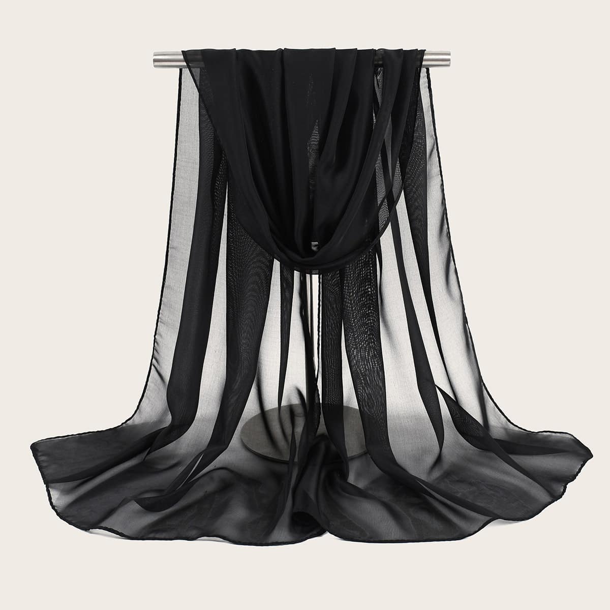 

Simple Solid Scarf, Black