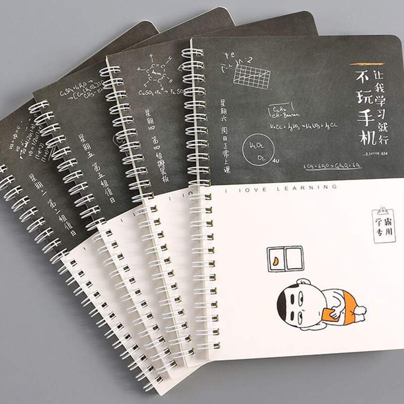 

1pc Cartoon Graphic Cover Random Coil Notebook, Multicolor