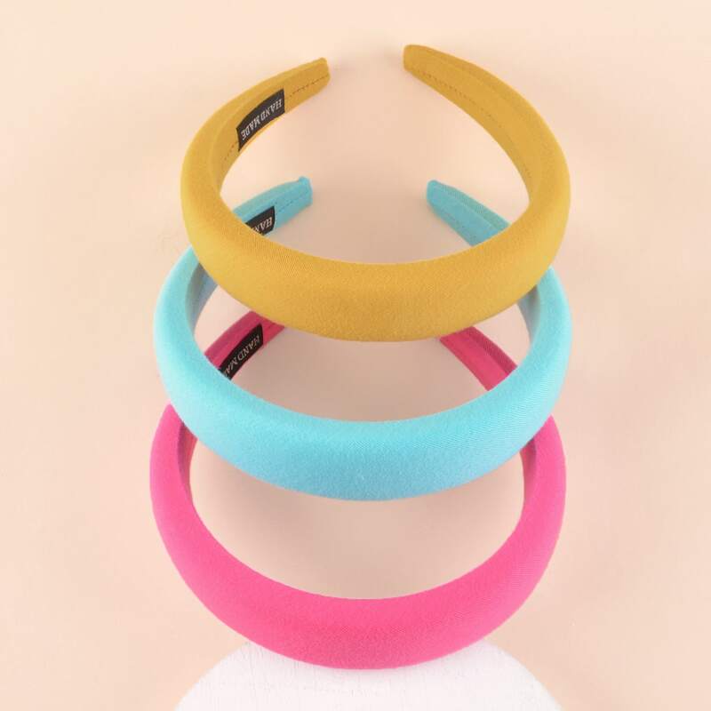 

3pcs Padded Hair Hoop, Multicolor