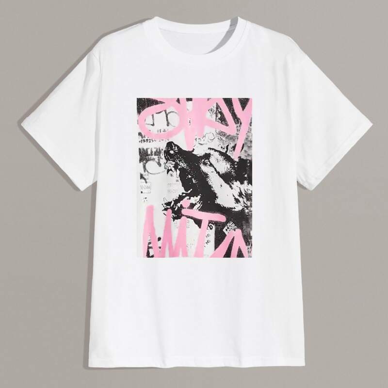 

Guys Dog Graphic Tee, White
