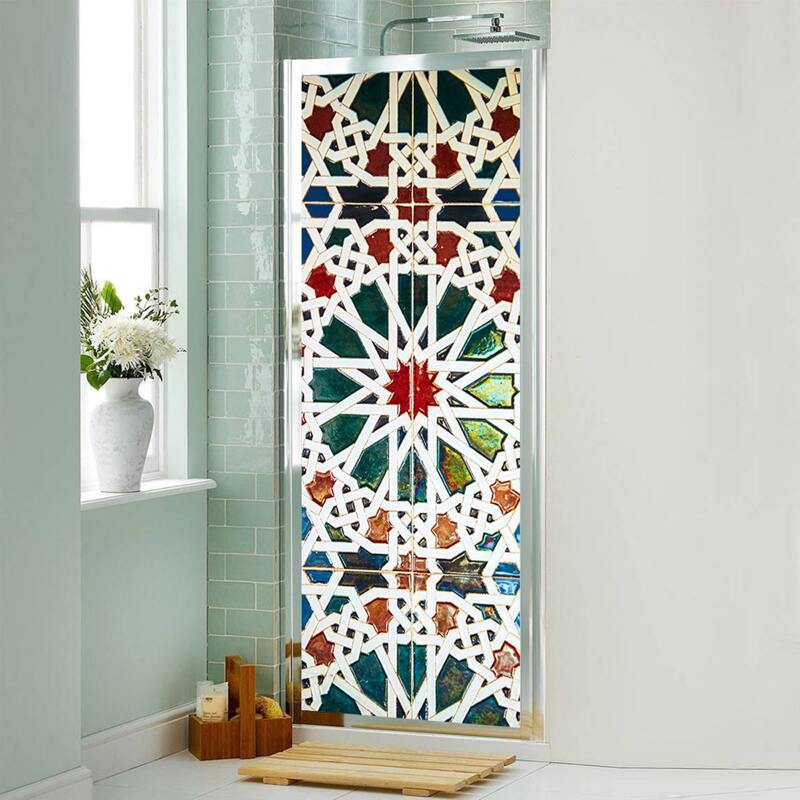 

Vintage Flower Print Door Sticker, Multicolor
