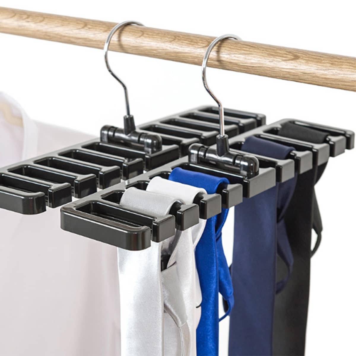 

1pc Multifunction Belt Storage Rack, Black