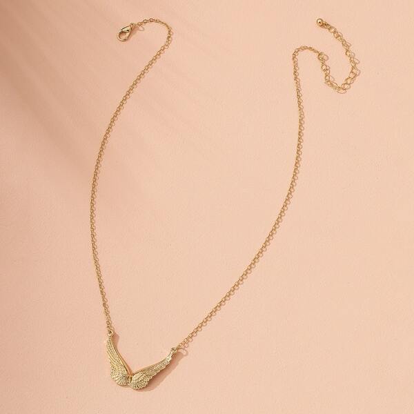 

Wing Charm Necklace, Gold