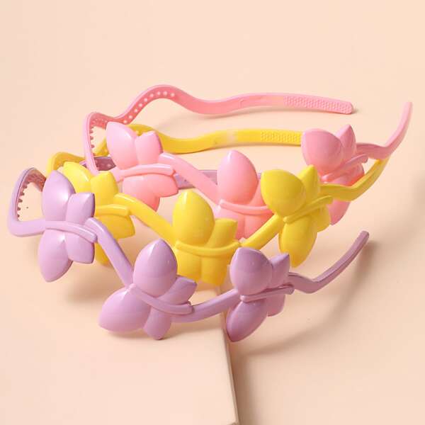 

3pcs Butterfly Decor Hair Hoop, Multicolor