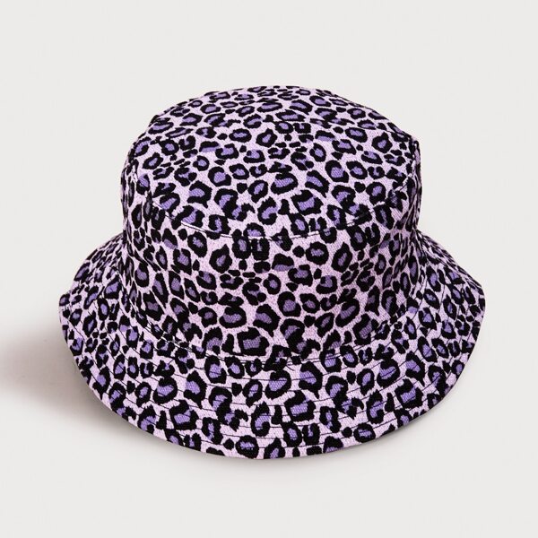 

Leopard Pattern Bucket Hat, Purple