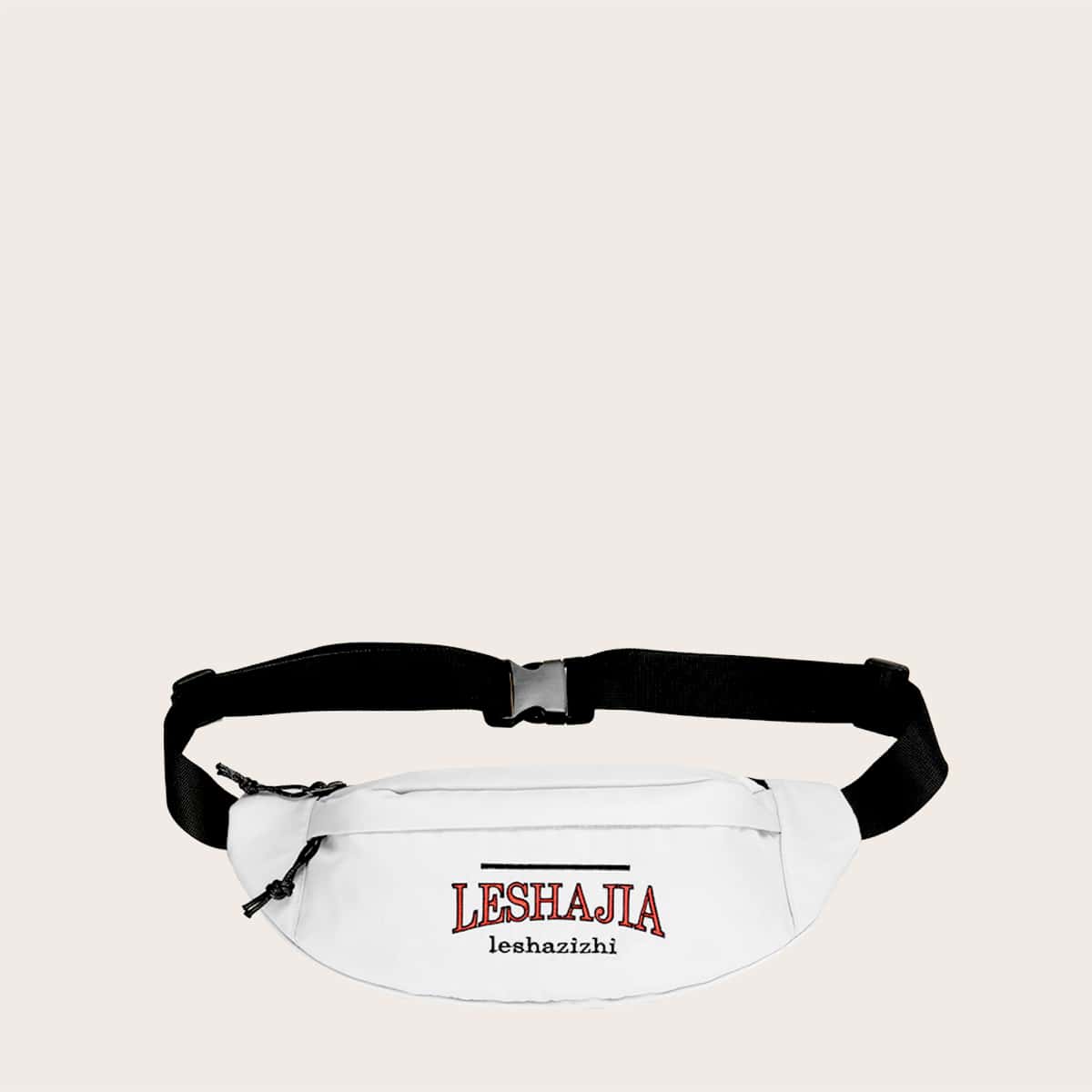 

Guys Letter Graphic Fanny Pack, White