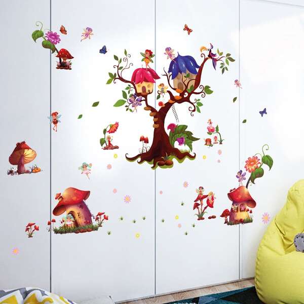 

Cartoon Graphic Wall Sticker, Multicolor