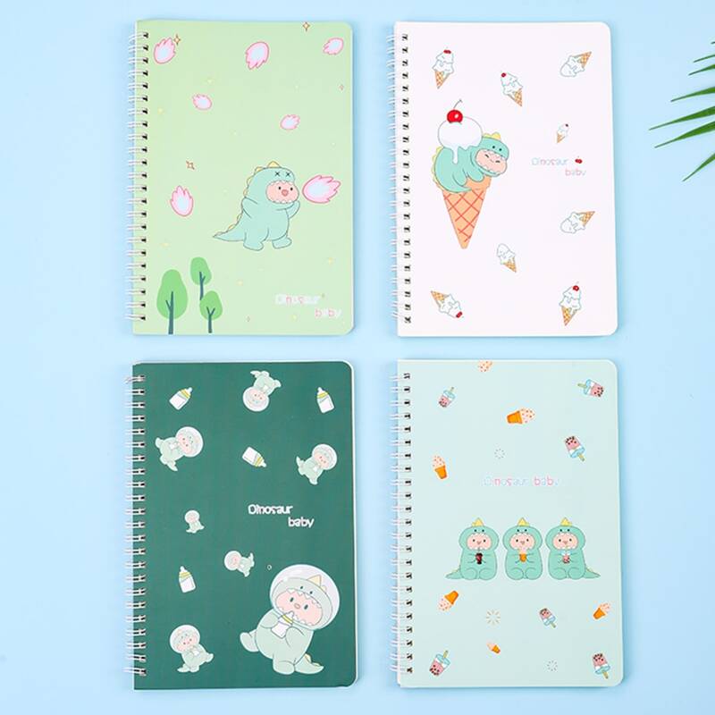 

1pack Dinosaur Print Cover Random Notebook, Multicolor