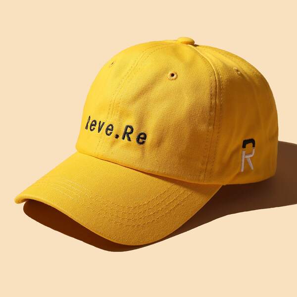 

Letter Embroidery Baseball Cap, Yellow