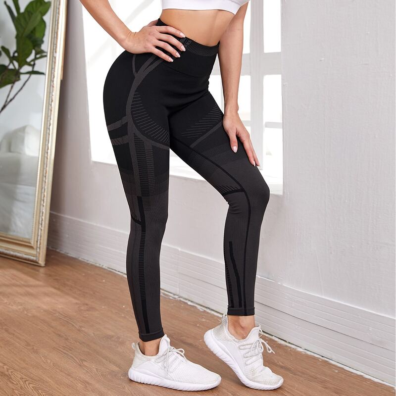 

Ombre Wide Band Waist Sports Leggings, Multicolor