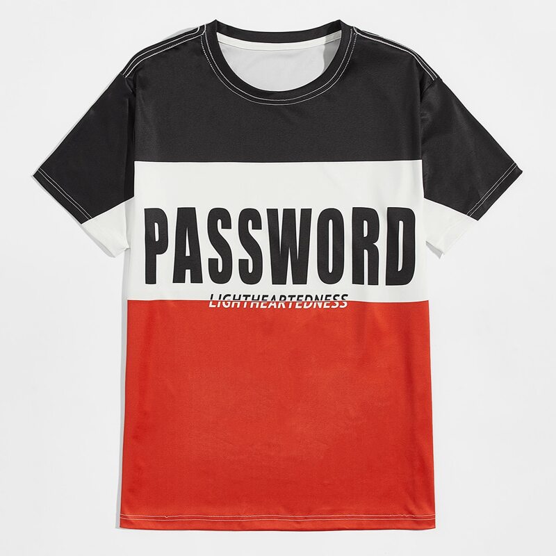 

Guys Letter Graphic Colorblock Tee, Multicolor