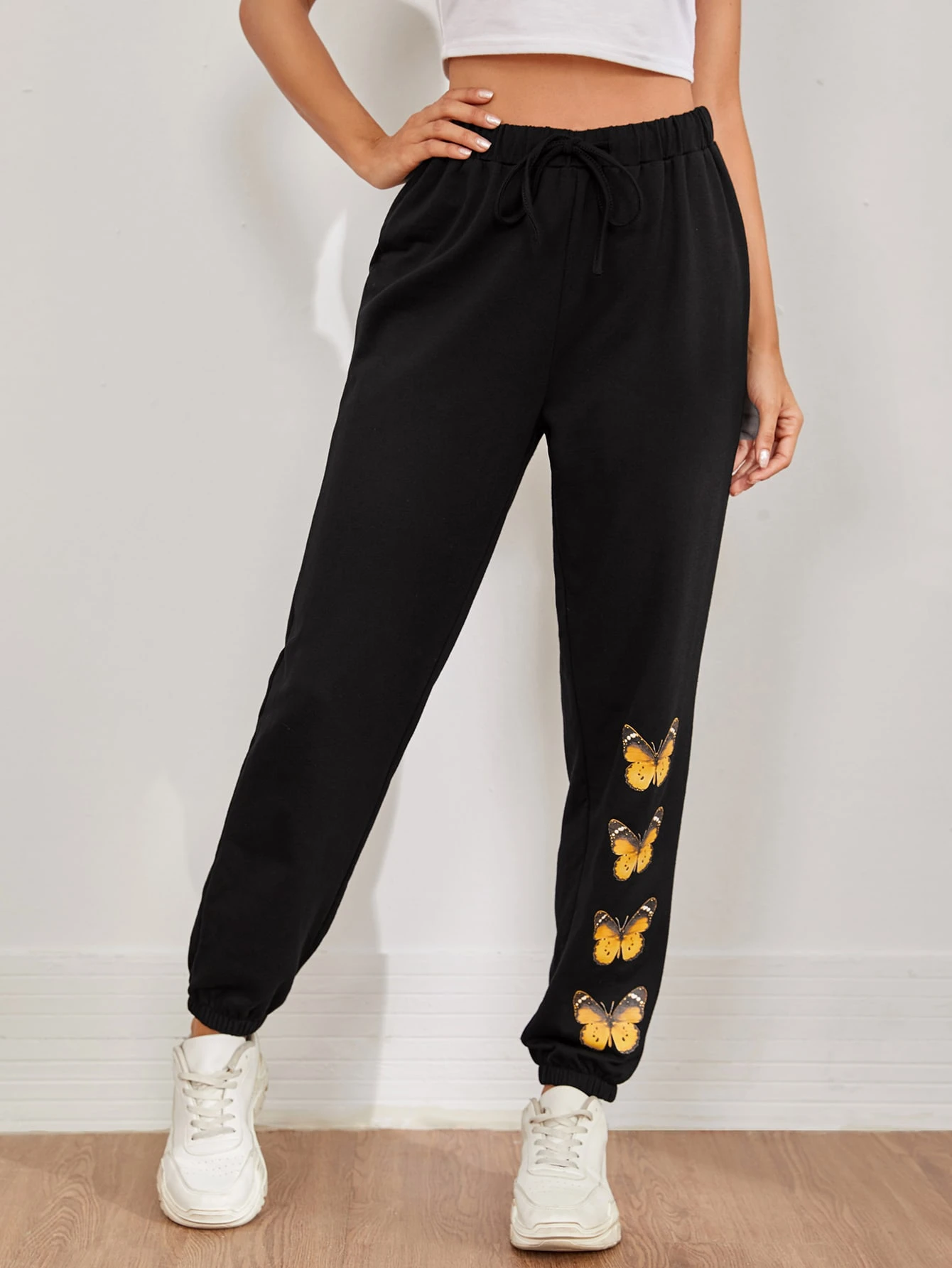 Shein butterfly sweatpants Clearance