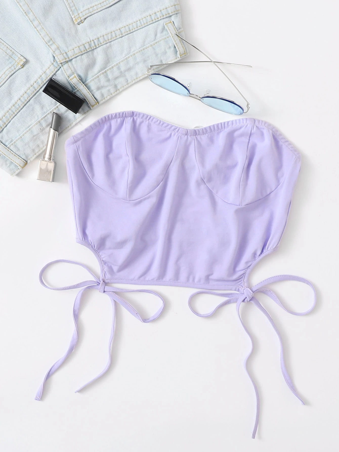 shein knot hem top