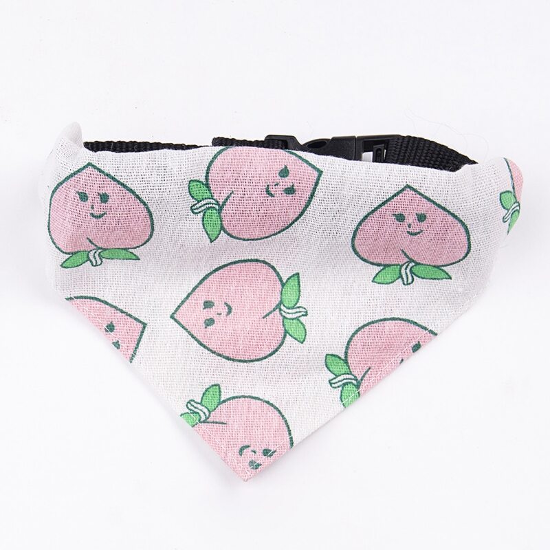 

1pc Dog Collar With Peach Bandana, Multicolor